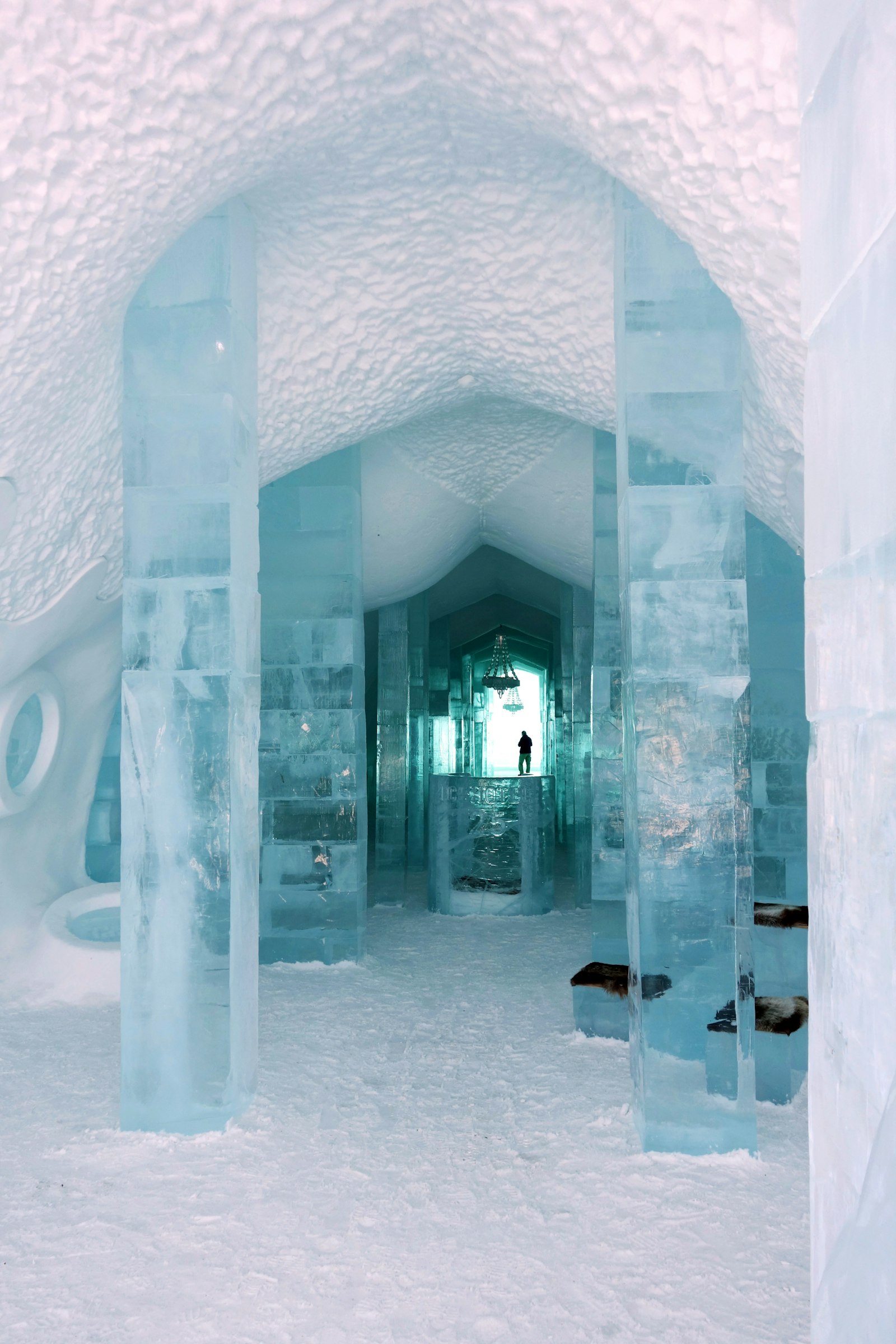 ICEHOTEL in Jukkasjärvi bei Kiruna im Winter